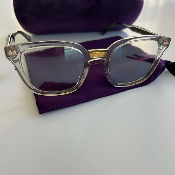 NEW GUCCI GG01840 005 UNISEX
CLEAR EYEGLASSES - Picture 7 of 12